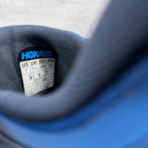Hoka One One Bondi 7 Running Shoes - Women's Size 7 - Blue - Picture 10 of 11